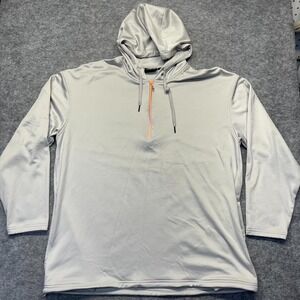 The Weather Co Activewear Golf Hoodie Men 2XL Gray Fleece Lined Moisture-Wicking